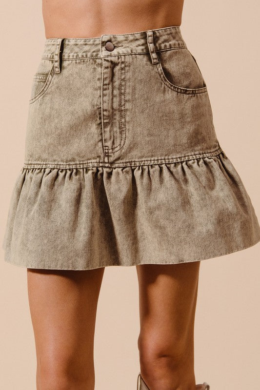 The Ivy Ruffled Mini Skirt