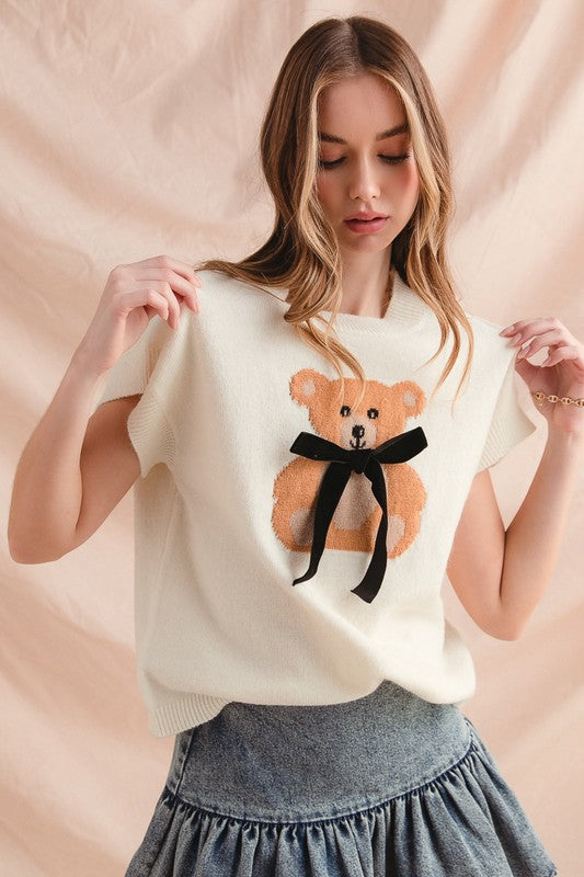 The Teddie Knit Sweater Top