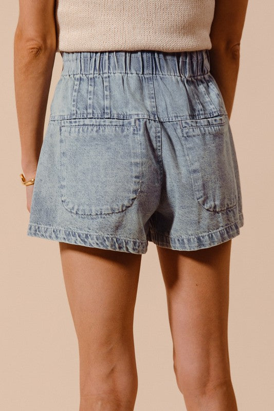 The Sutton Sweetheart Button Denim Shorts