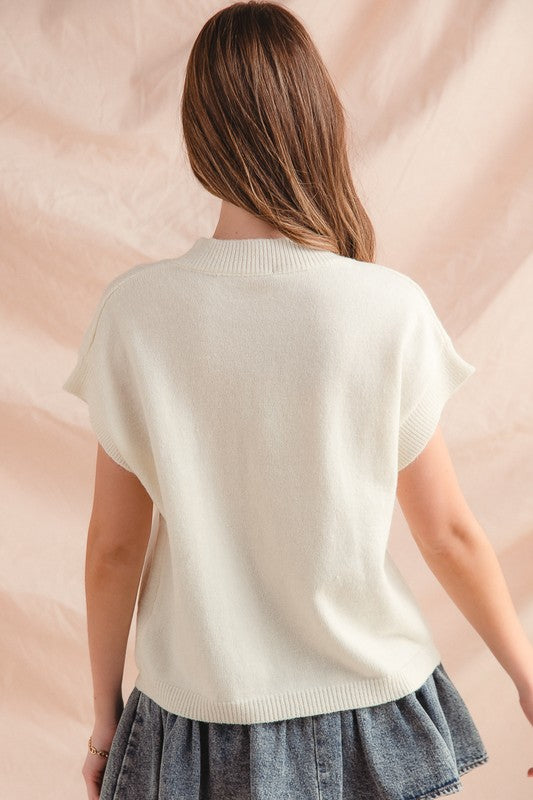 The Teddie Knit Sweater Top