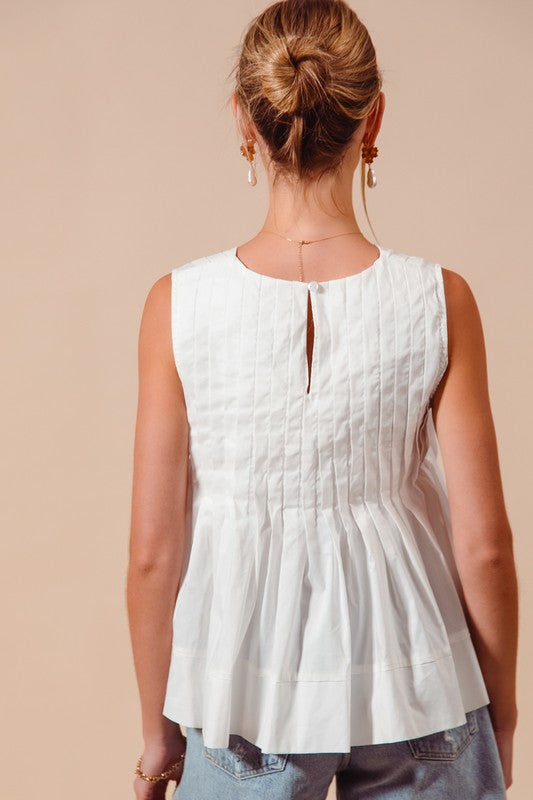 The Chloe Sleeveless Bow-Front Top