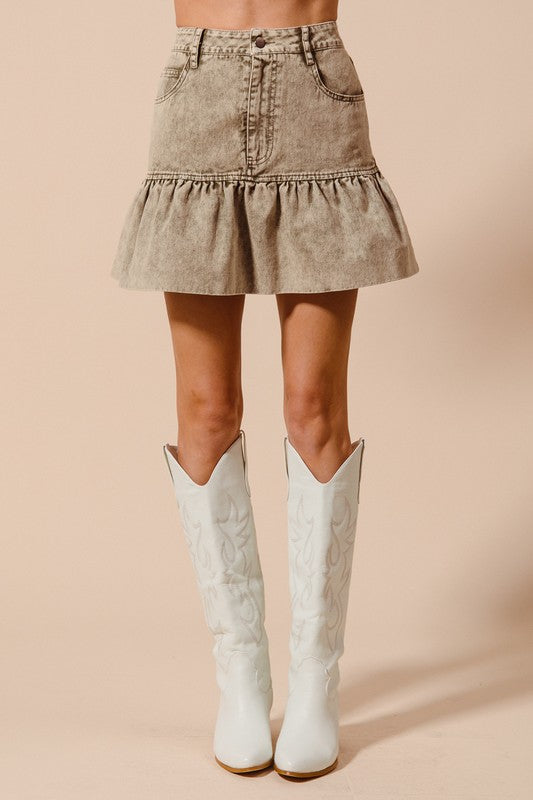 The Ivy Ruffled Mini Skirt