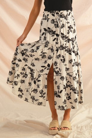 The Eden Floral Tiered Maxi Skirt