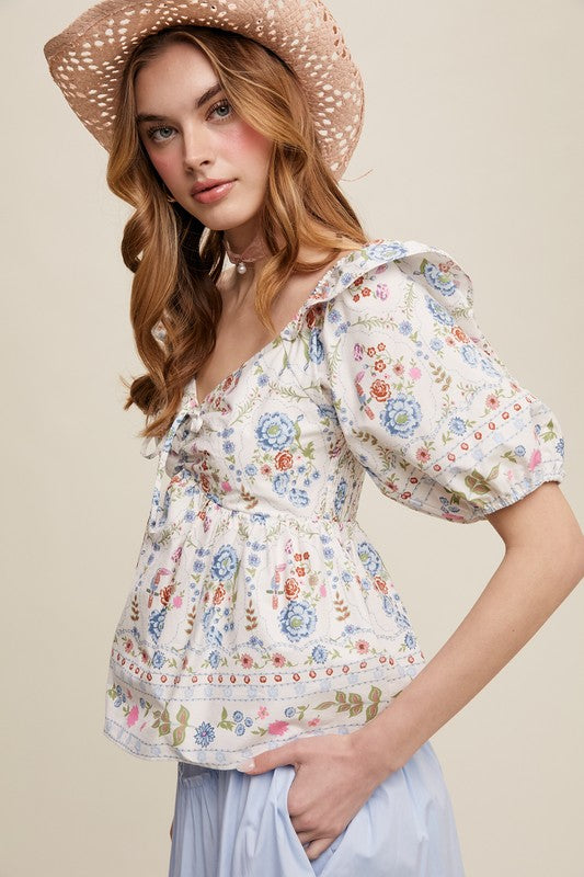 The Cambria Cottage Bloom Blouse