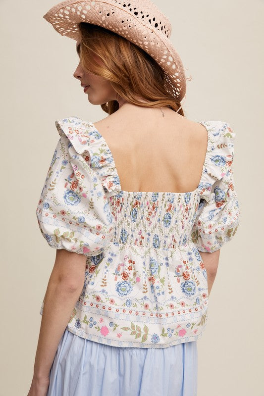 The Cambria Cottage Bloom Blouse