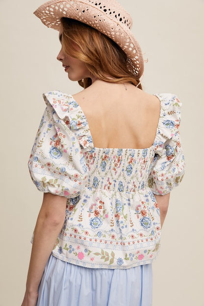 The Cambria Cottage Bloom Blouse