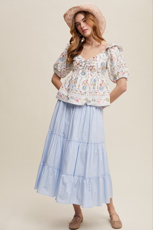 The Cambria Cottage Bloom Blouse