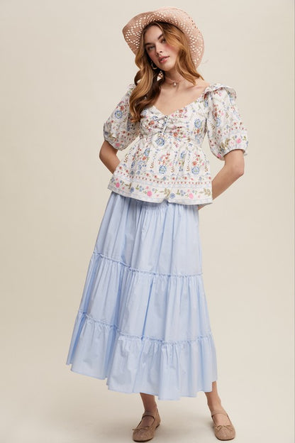 The Cambria Cottage Bloom Blouse