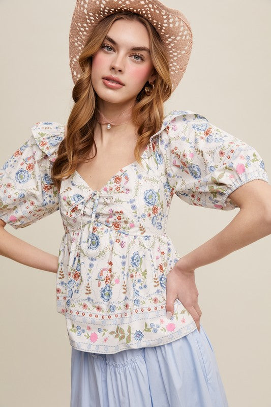 The Cambria Cottage Bloom Blouse
