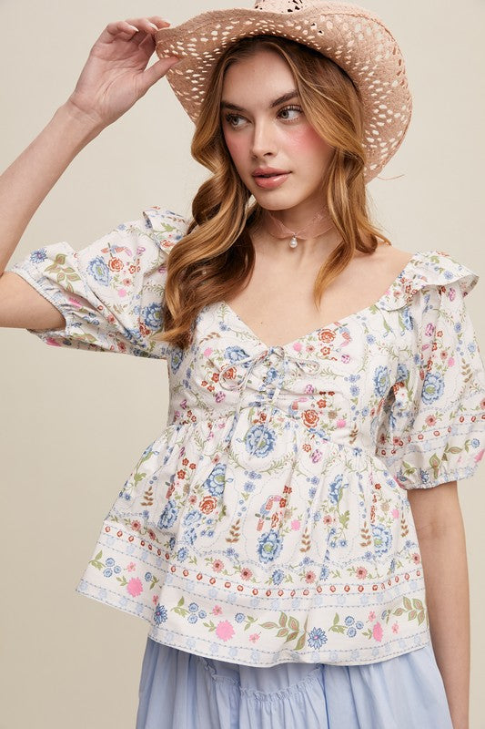 The Cambria Cottage Bloom Blouse