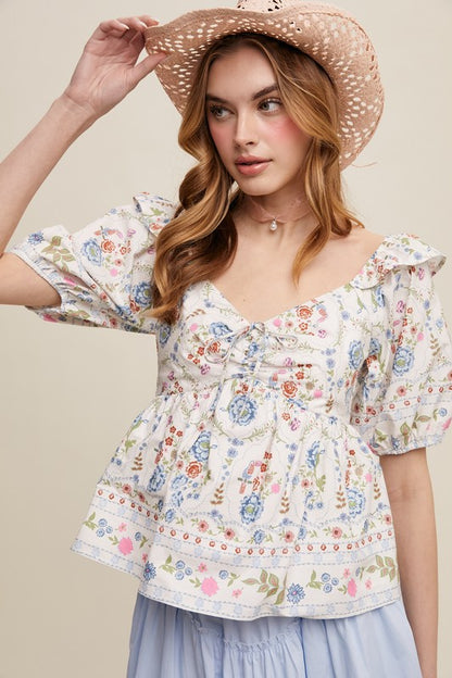 The Cambria Cottage Bloom Blouse