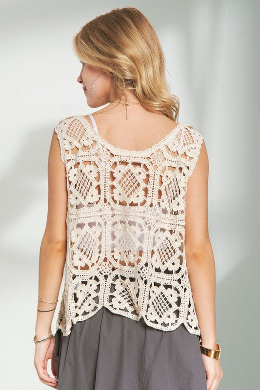 The Maren Crochet Lace Tank