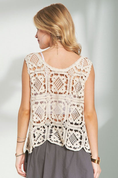 The Maren Crochet Lace Tank