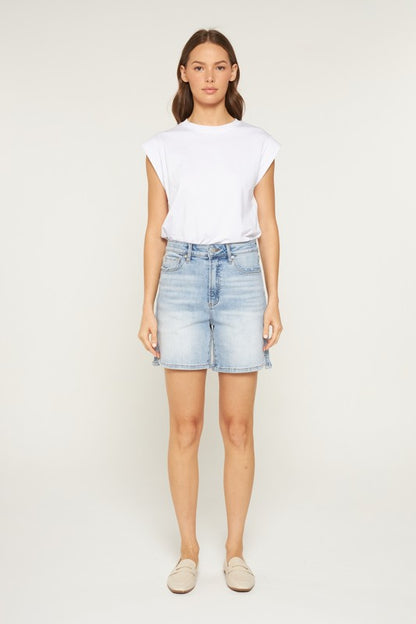 The Lila Light Wash A-Line Shorts